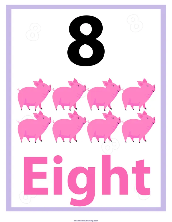 Number Identification 9 — free printable number identification activity sheet for ages 3-6