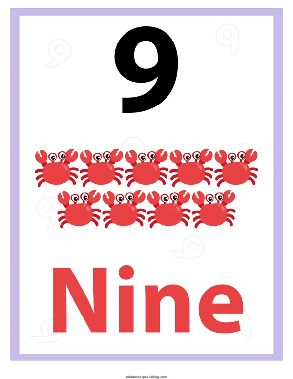 Number Identification 10 — free printable number identification activity sheet for ages 3-6