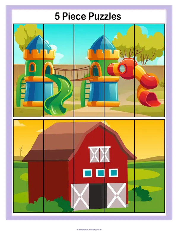 Puzzles and Mazes 9 — free printable puzzles and mazes activity sheet for ages 3-6
