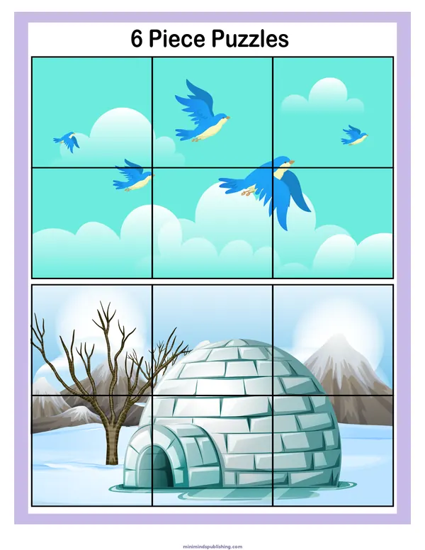 Puzzles and Mazes 11 — free printable puzzles and mazes activity sheet for ages 3-6