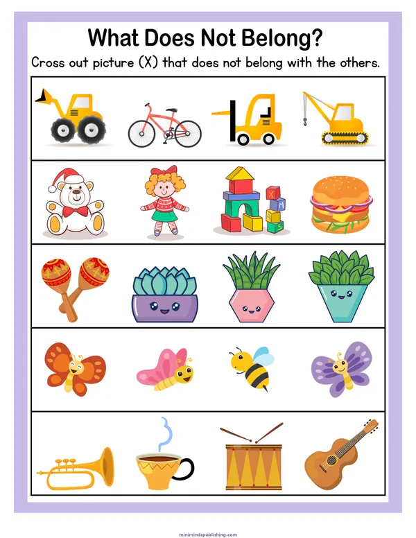 Puzzles and Mazes 17 — free printable puzzles and mazes activity sheet for ages 3-6
