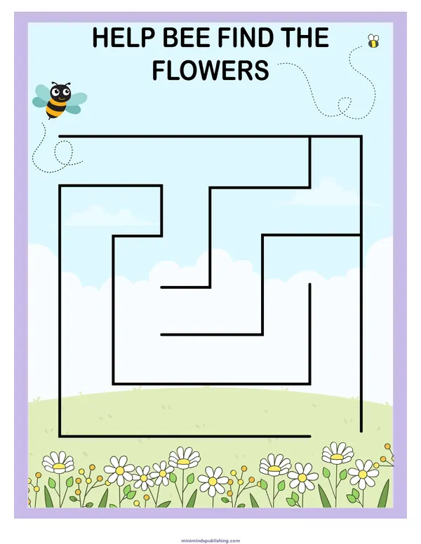Puzzles and Mazes 31 — free printable puzzles and mazes activity sheet for ages 3-6