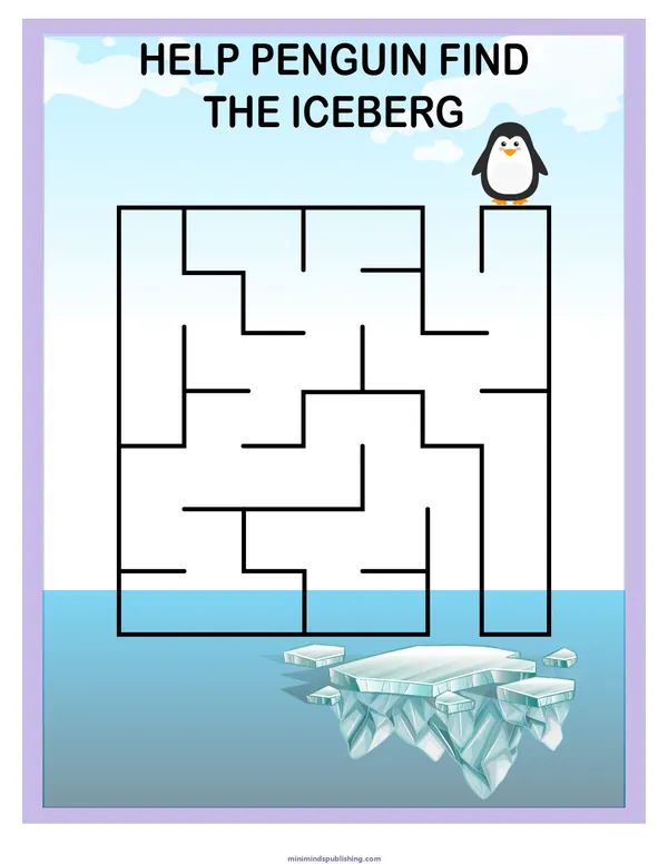 Puzzles and Mazes 33 — free printable puzzles and mazes activity sheet for ages 3-6