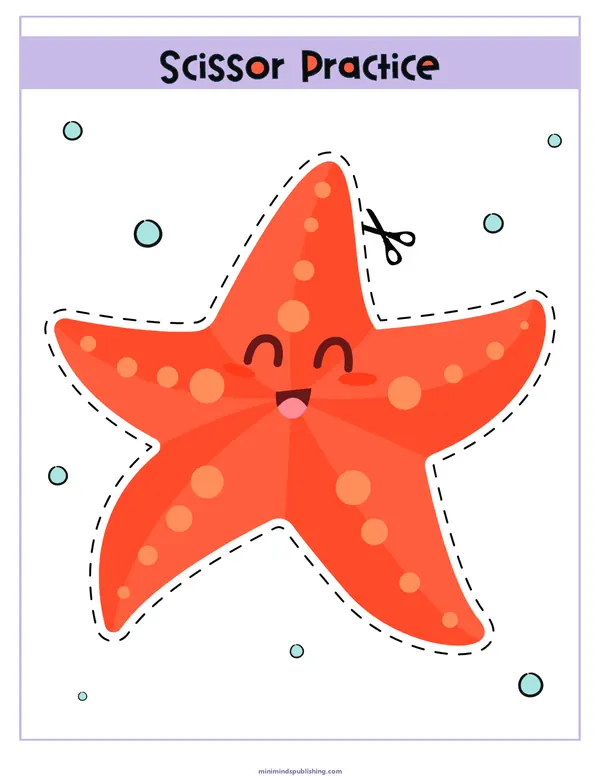 Scissor Activities 7 — free printable scissor activities activity sheet for ages 3-6