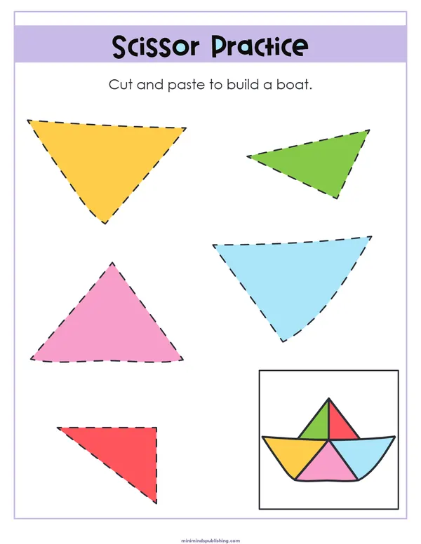 Scissor Activities 12 — free printable scissor activities activity sheet for ages 3-6