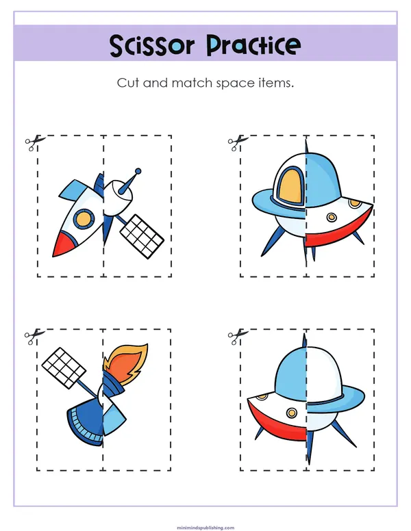 Scissor Activities 15 — free printable scissor activities activity sheet for ages 3-6