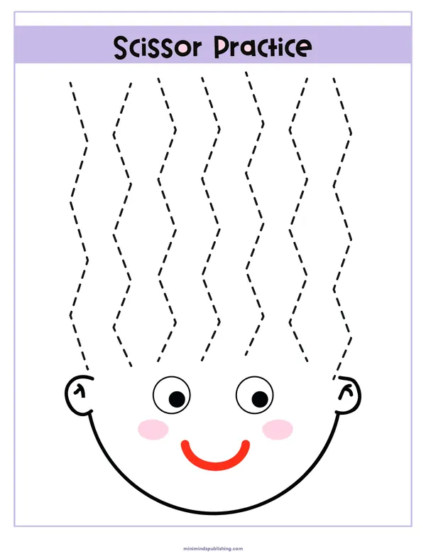 Scissor Activities 22 — free printable scissor activities activity sheet for ages 3-6
