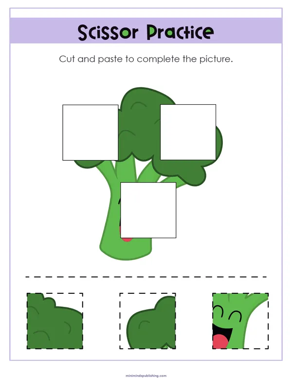 Scissor Activities 31 — free printable scissor activities activity sheet for ages 3-6
