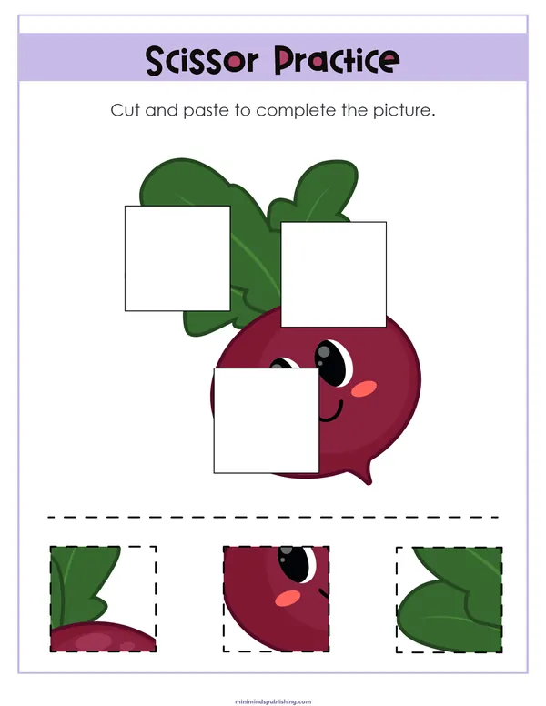 Scissor Activities 32 — free printable scissor activities activity sheet for ages 3-6