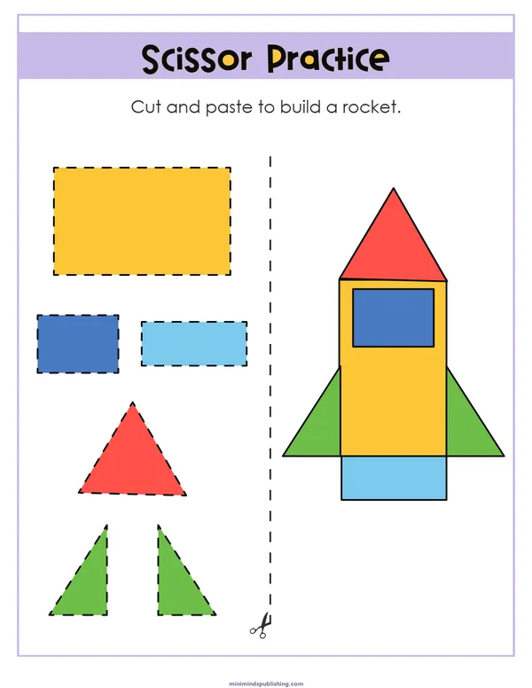 Scissor Activities 35 — free printable scissor activities activity sheet for ages 3-6
