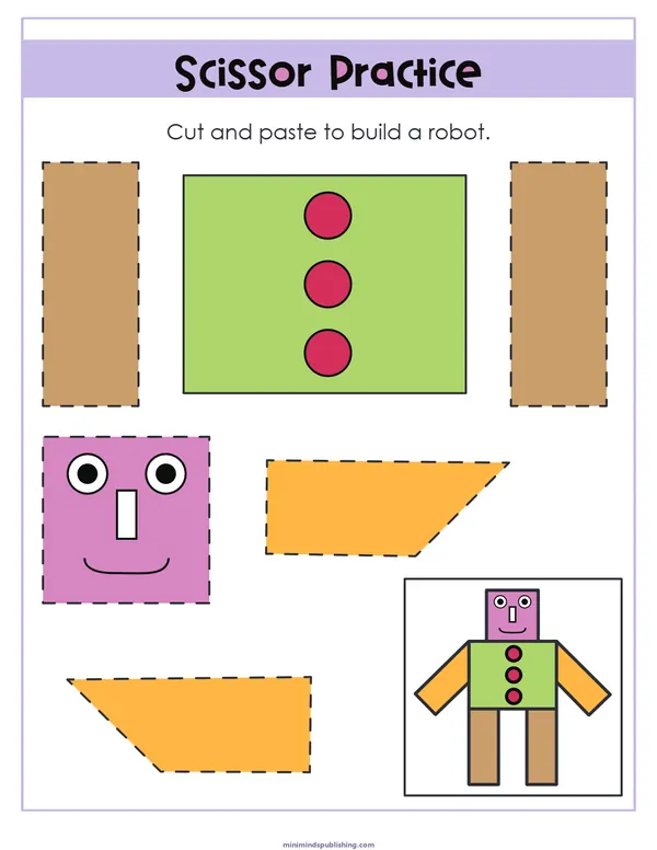 Scissor Activities 36 — free printable scissor activities activity sheet for ages 3-6