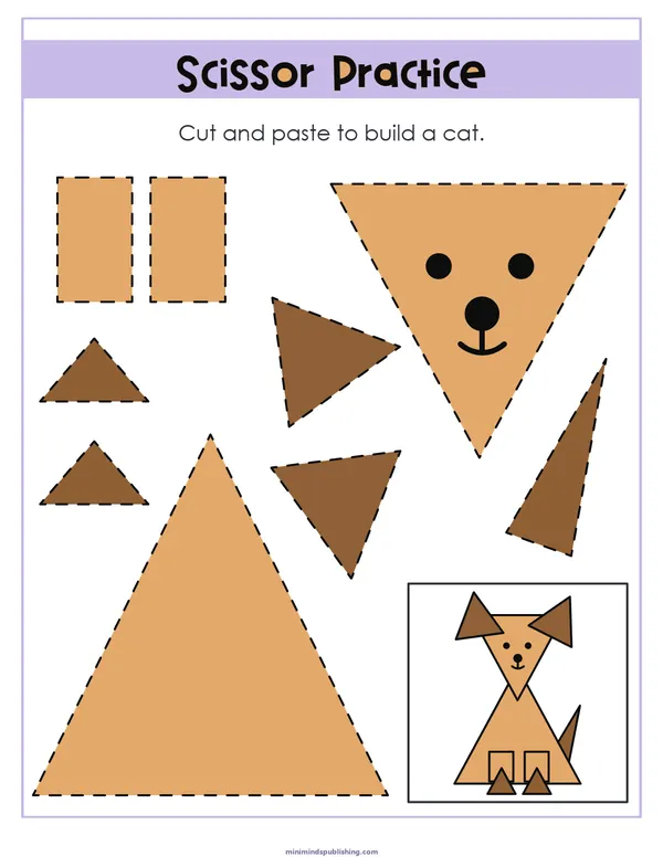 Scissor Activities 37 — free printable scissor activities activity sheet for ages 3-6