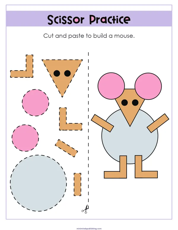 Scissor Activities 38 — free printable scissor activities activity sheet for ages 3-6