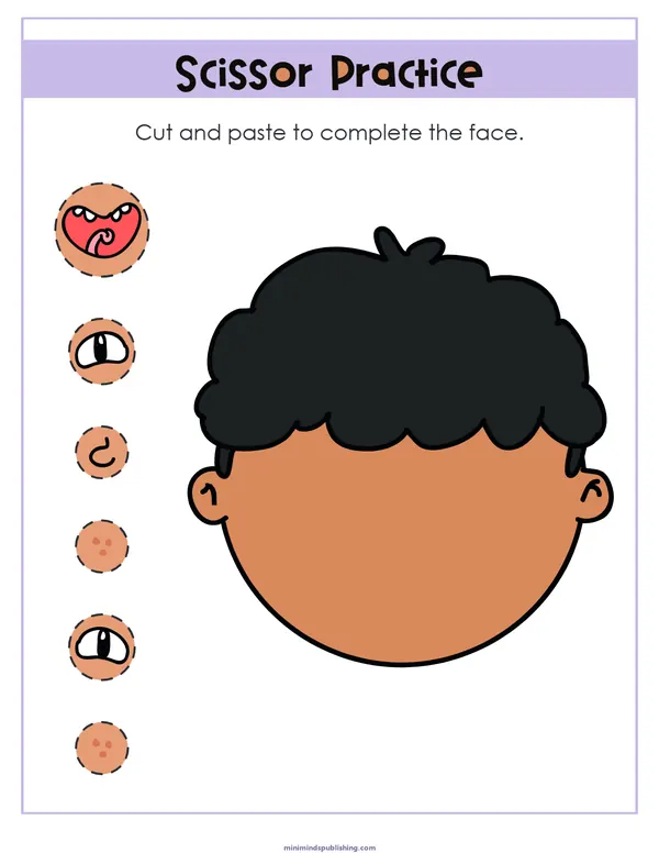 Scissor Activities 40 — free printable scissor activities activity sheet for ages 3-6