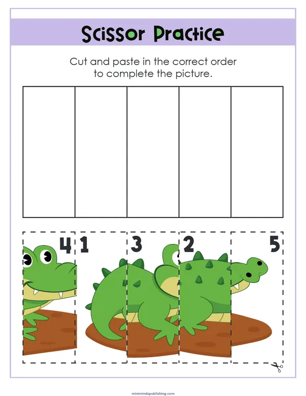 Scissor Activities 48 — free printable scissor activities activity sheet for ages 3-6