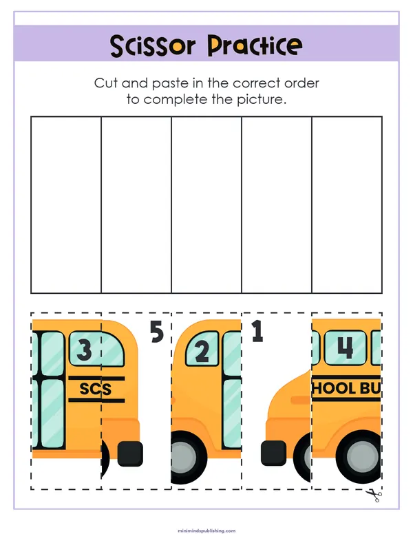 Scissor Activities 49 — free printable scissor activities activity sheet for ages 3-6