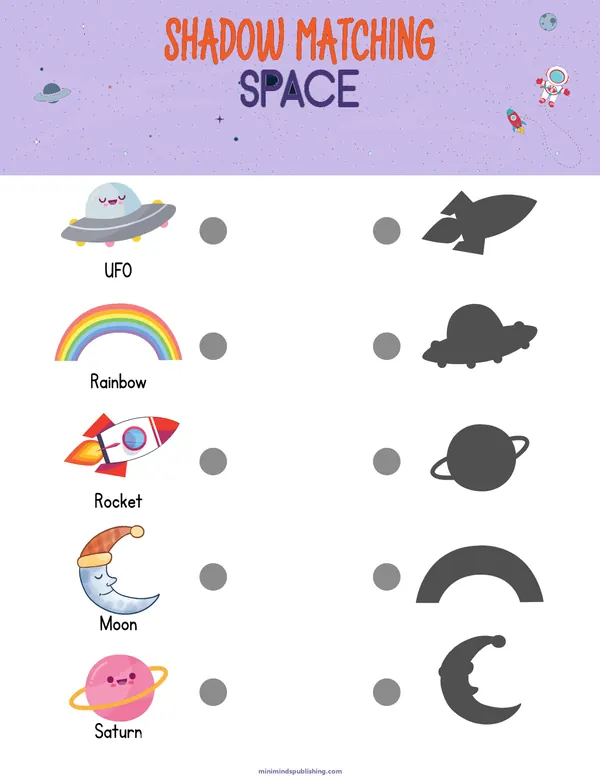 Shadow Matching 24 — free printable shadow matching activity sheet for ages 3-6