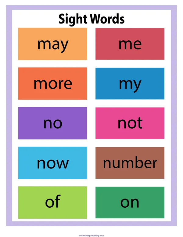 Sight Words 16 — free printable sight words activity sheet for ages 5-7