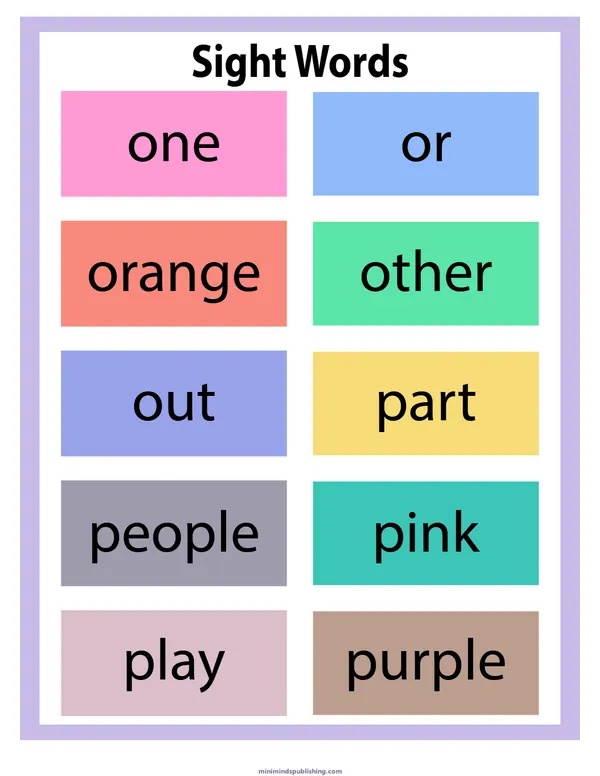 Sight Words 17 — free printable sight words activity sheet for ages 5-7
