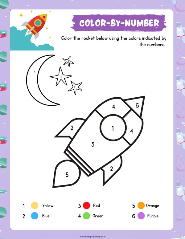 Space Activities 9 — free printable space activities activity sheet for ages 4-7