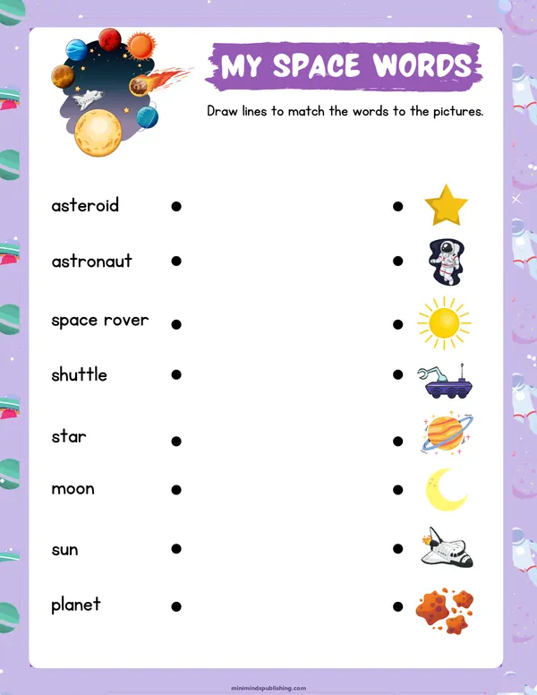 Space Activities 16 — free printable space activities activity sheet for ages 4-7