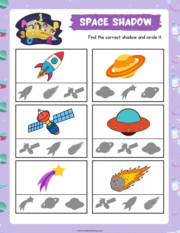 Space Activities 22 — free printable space activities activity sheet for ages 4-7