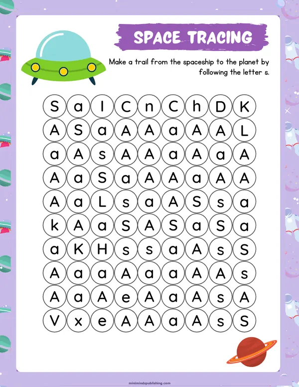Space Activities 29 — free printable space activities activity sheet for ages 4-7