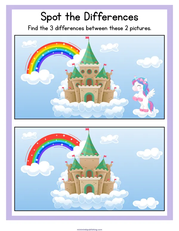 Spot the Differences 22 — free printable spot the differences activity sheet for ages 3-6