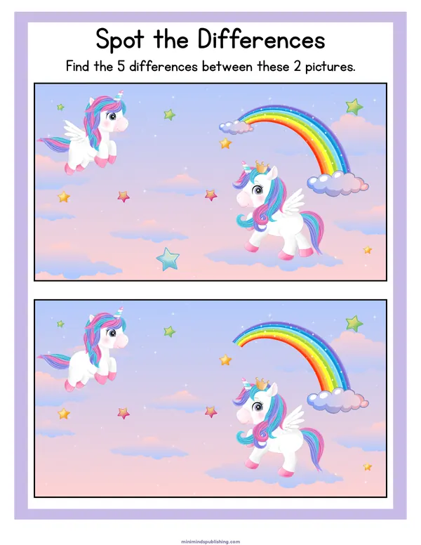 Spot the Differences 23 — free printable spot the differences activity sheet for ages 3-6