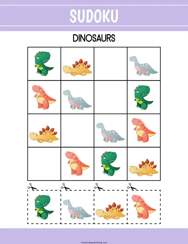 Sudoku 14 — free printable sudoku activity sheet for ages 3-6