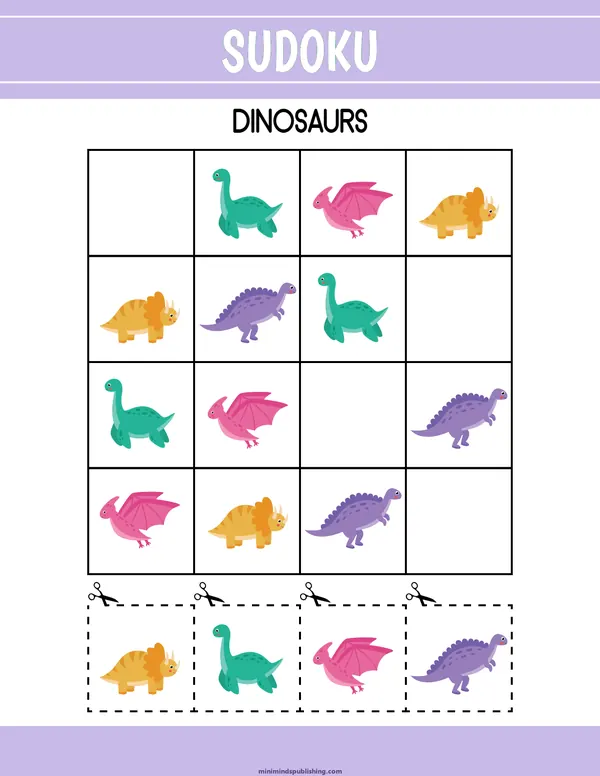 Sudoku 15 — free printable sudoku activity sheet for ages 3-6