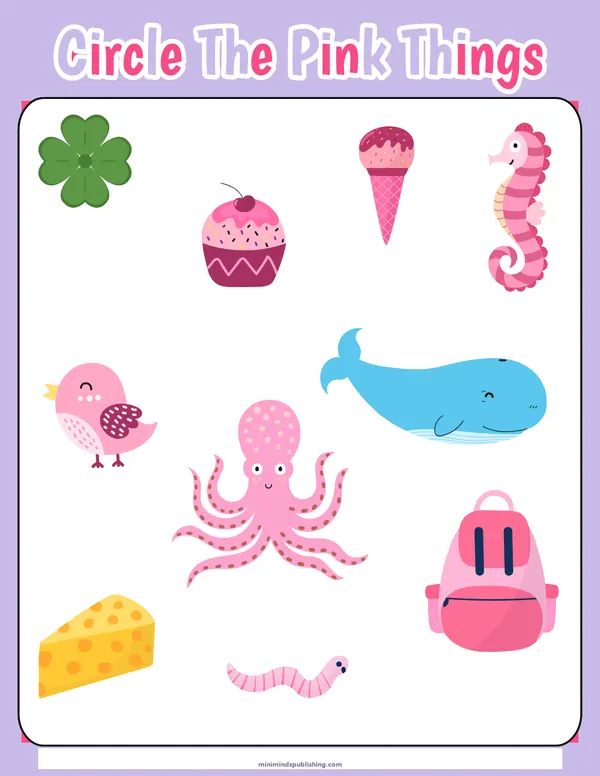 Trace and Color 17 — free printable trace and color activity sheet for ages 4-7
