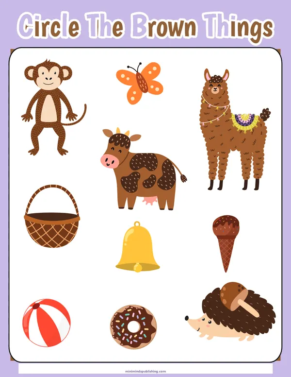 Trace and Color 18 — free printable trace and color activity sheet for ages 4-7