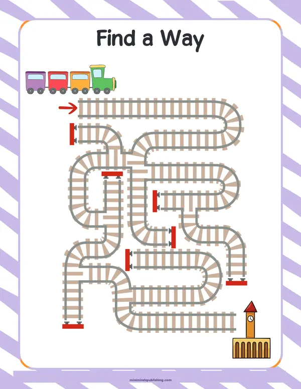 Train Scissor Activities 17 — free printable train scissor activities activity sheet for ages 5-6