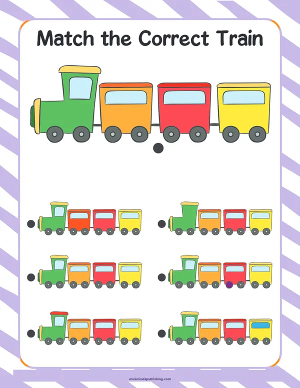 Train Scissor Activities 18 — free printable train scissor activities activity sheet for ages 5-6