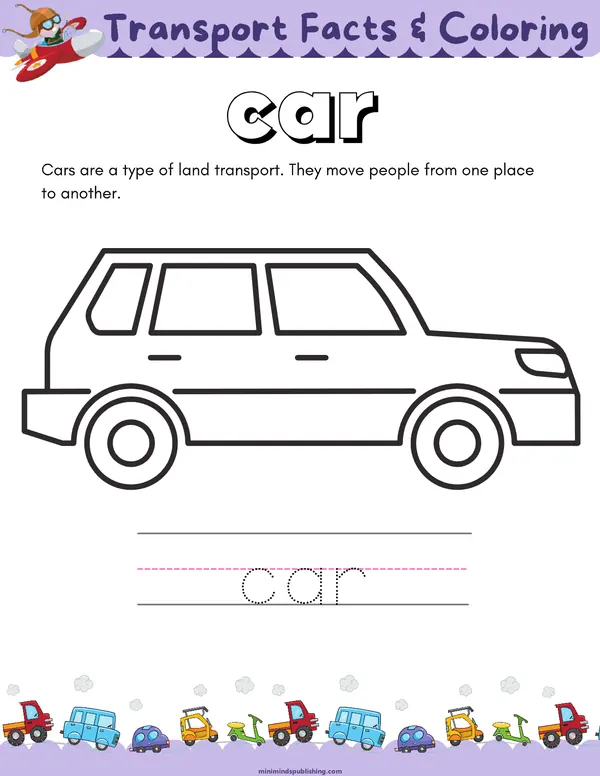 Transportation Activities 1 — free printable transportation activities activity sheet for ages 3-6