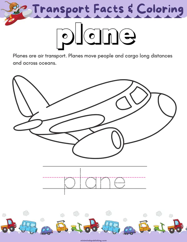 Transportation Activities 2 — free printable transportation activities activity sheet for ages 3-6