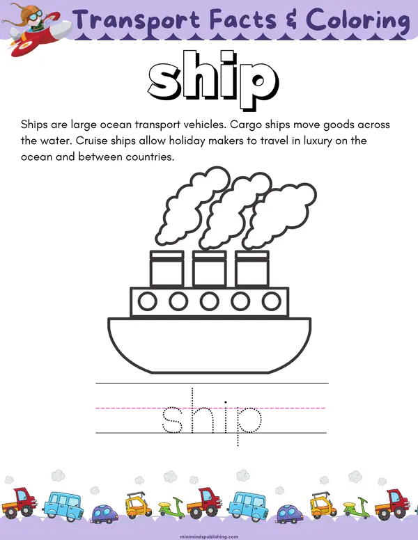 Transportation Activities 3 — free printable transportation activities activity sheet for ages 3-6