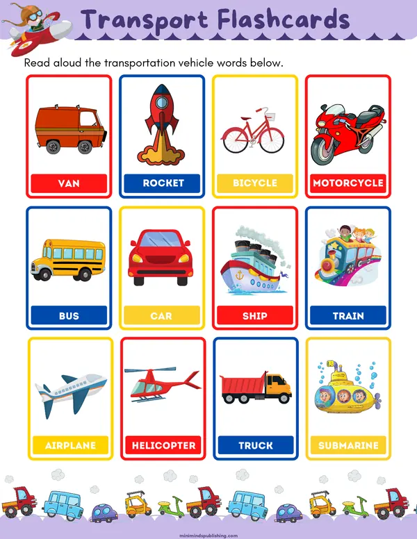 Transportation Activities 9 — free printable transportation activities activity sheet for ages 3-6