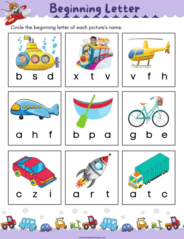 Transportation Activities 16 — free printable transportation activities activity sheet for ages 3-6