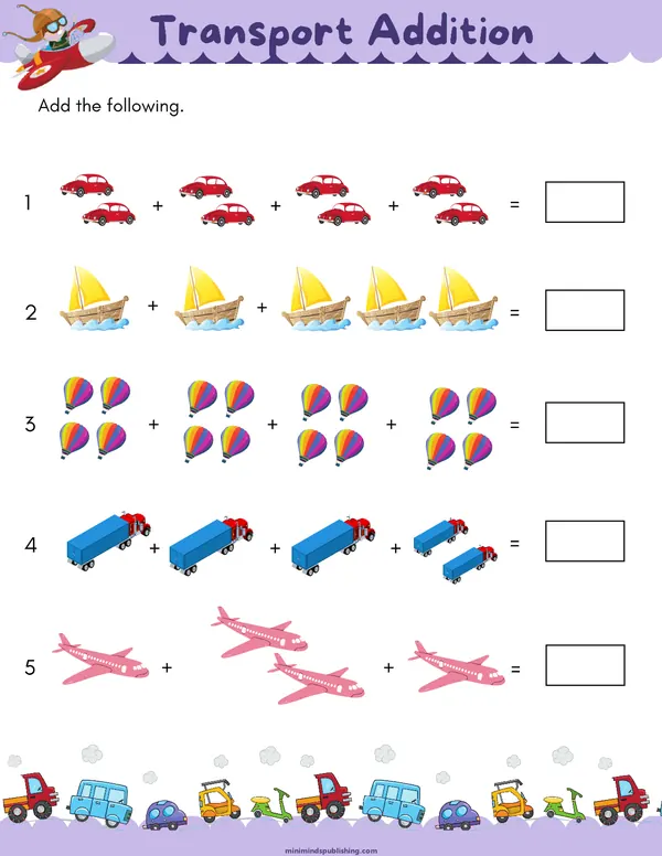 Transportation Activities 19 — free printable transportation activities activity sheet for ages 3-6