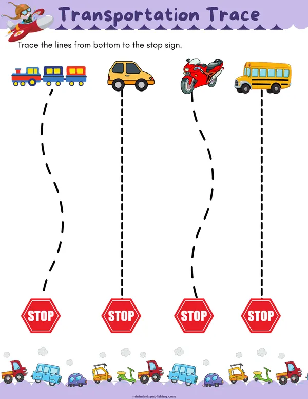 Transportation Activities 23 — free printable transportation activities activity sheet for ages 3-6
