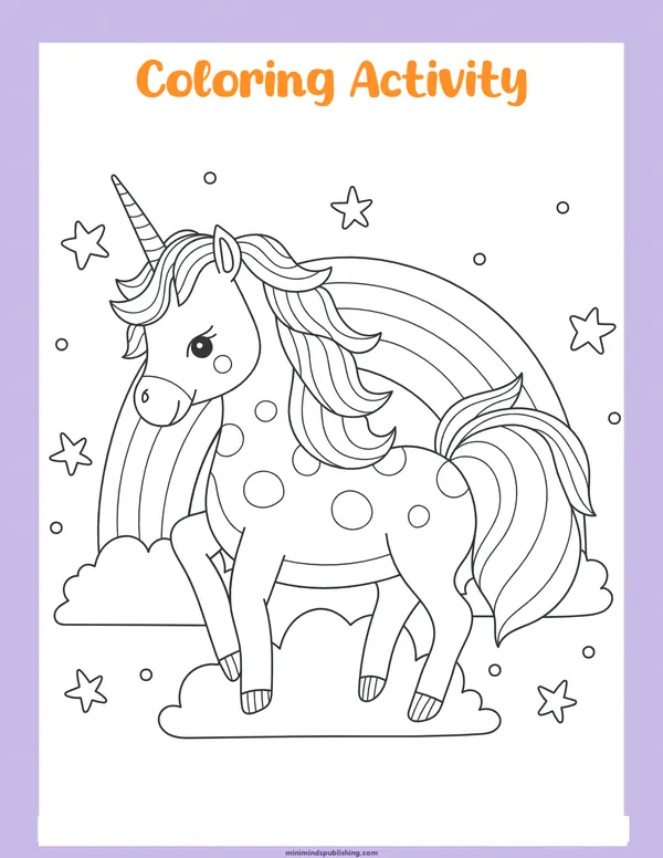Unicorn Activities 1 — free printable unicorn activities activity sheet for ages 3-6