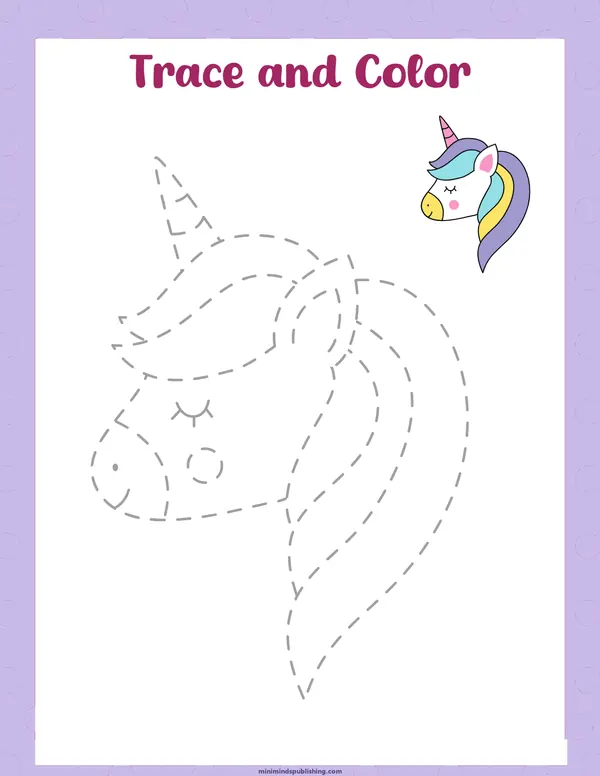 Unicorn Activities 8 — free printable unicorn activities activity sheet for ages 3-6