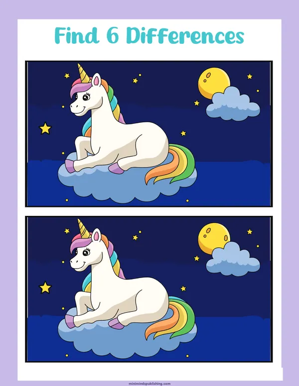 Unicorn Activities 11 — free printable unicorn activities activity sheet for ages 3-6