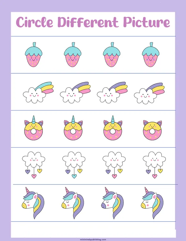 Unicorn Activities 12 — free printable unicorn activities activity sheet for ages 3-6