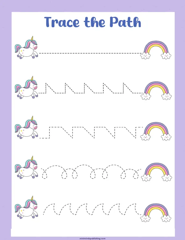 Unicorn Activities 13 — free printable unicorn activities activity sheet for ages 3-6