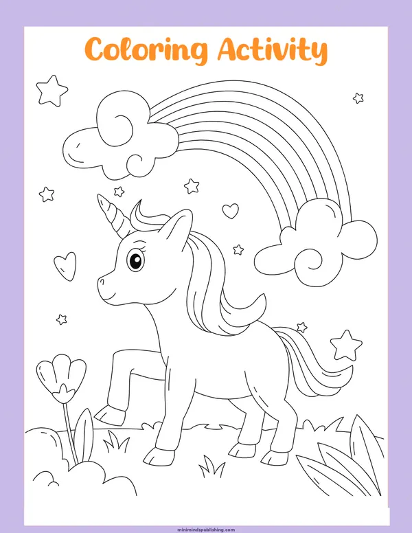 Unicorn Activities 15 — free printable unicorn activities activity sheet for ages 3-6