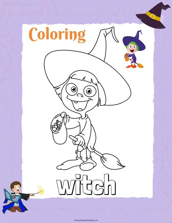 Witches and Wizards 2 — free printable witches and wizards activity sheet for ages 4-7