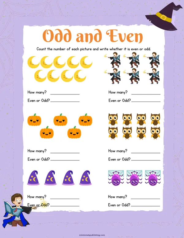 Witches and Wizards 8 — free printable witches and wizards activity sheet for ages 4-7
